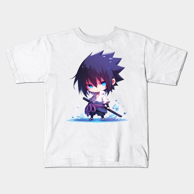 sasuke Kids T-Shirt by sample the dragon